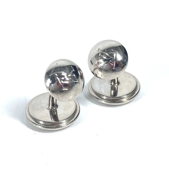 LOUIS VUITTON M68100 Cufflinks Cuffs LV Circle Accessories Damier case included - Picture 9 of 9